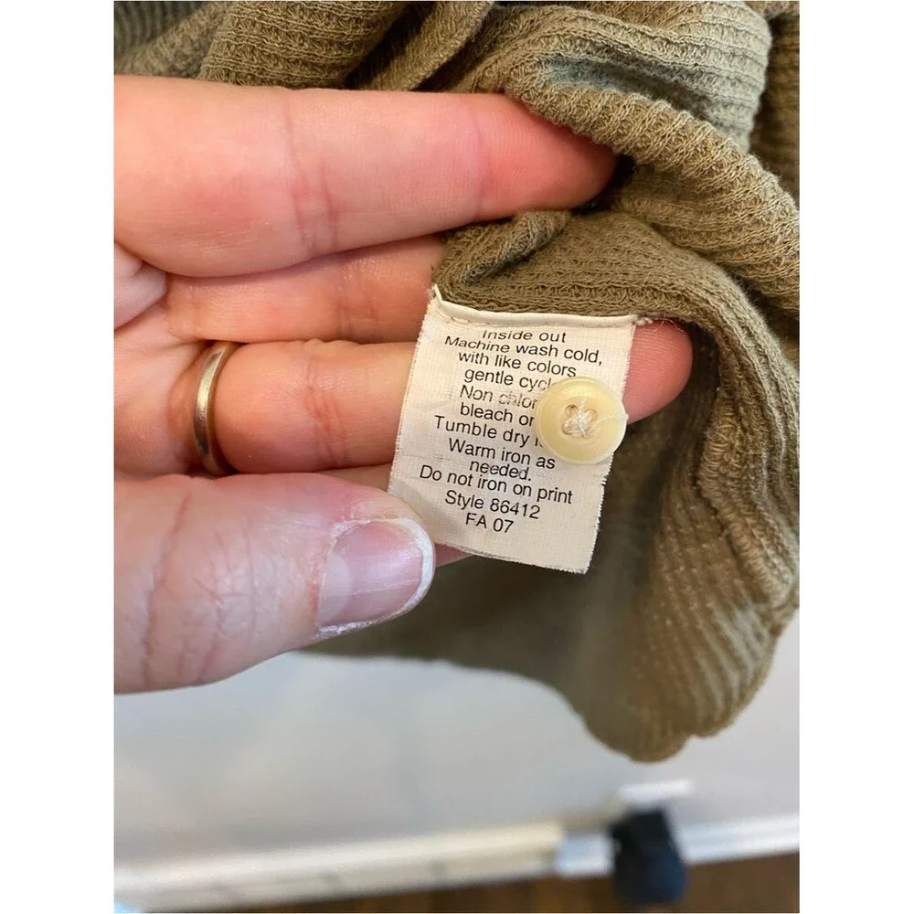 J. Crew womens Y2K Henley thermal waffle size small fairy grunge 2000s